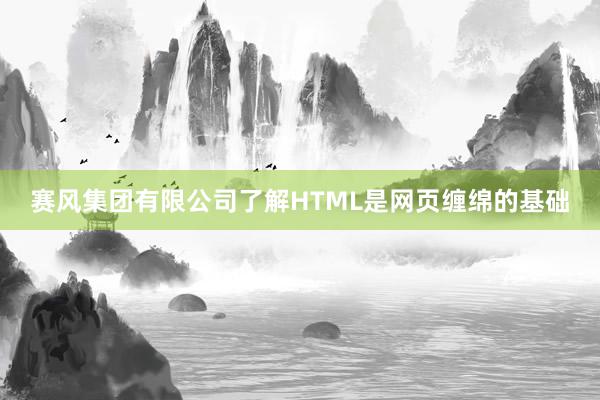 赛风集团有限公司了解HTML是网页缠绵的基础